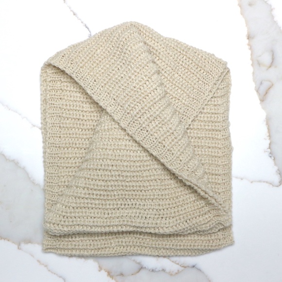 Infinity Knit Scarf in Warm Beige - Picture 3 of 4
